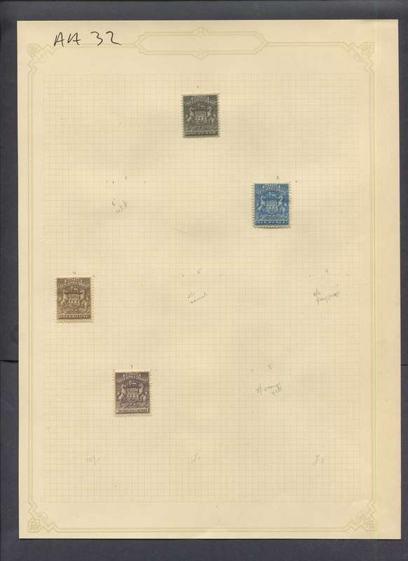 BSAC - 4 Stamps Mounted(Hinged) on Old Album Page