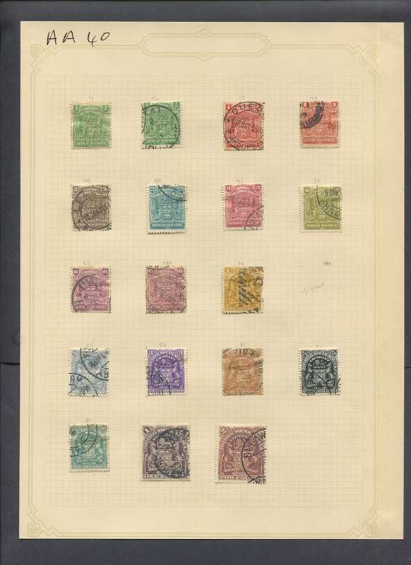BSAC - 18 Stamps Mounted(Hinged) on Old Album Page
