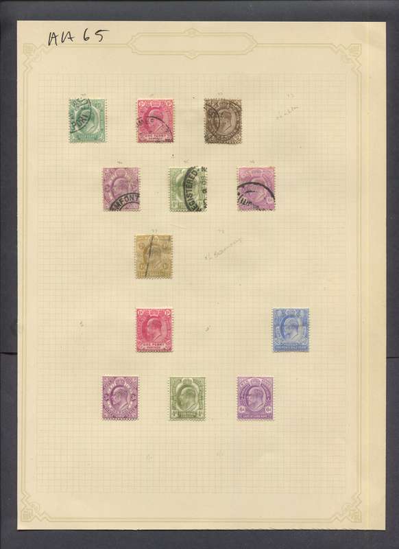 Cape of Good Hope - 12 Stamps Mounted(Hinged) on Old Album Page