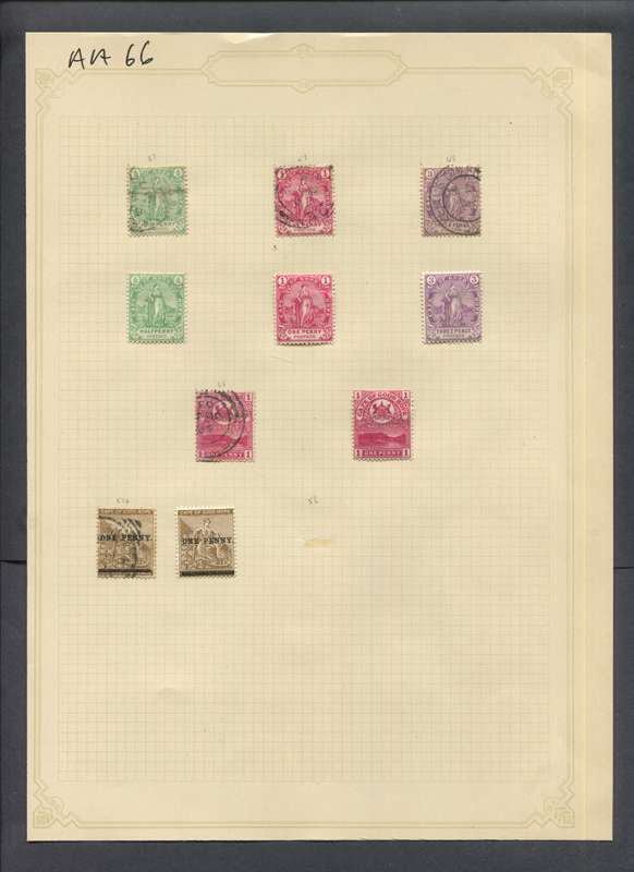Cape of Good Hope - 10 Stamps Mounted(Hinged) on Old Album Page