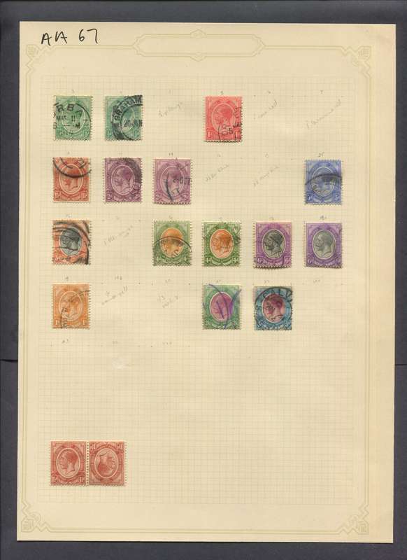 Union of SA - 17 Stamps Mounted(Hinged) on Old Album Page