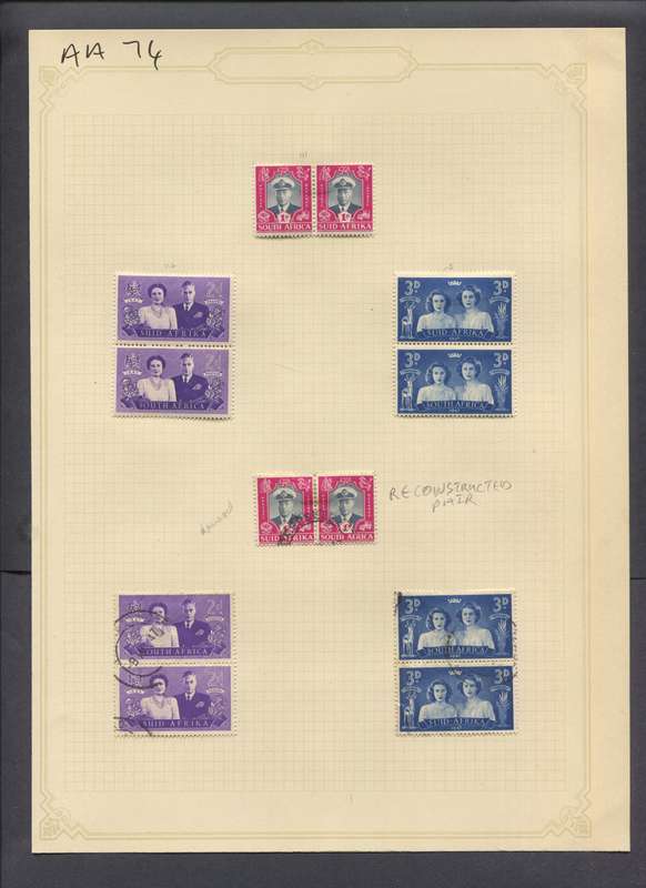 Union of SA - 12 Stamps Mounted(Hinged) on Old Album Page