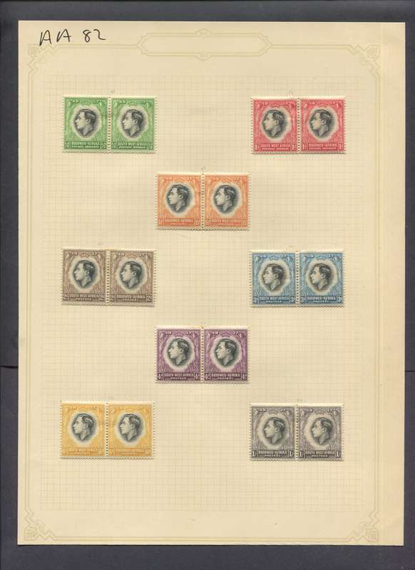 SWA - 16 Stamps Mounted(Hinged) on Old Album Page