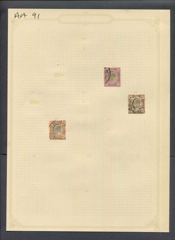Transvaal - 3 Stamps Mounted(Hinged) on Old Album Page