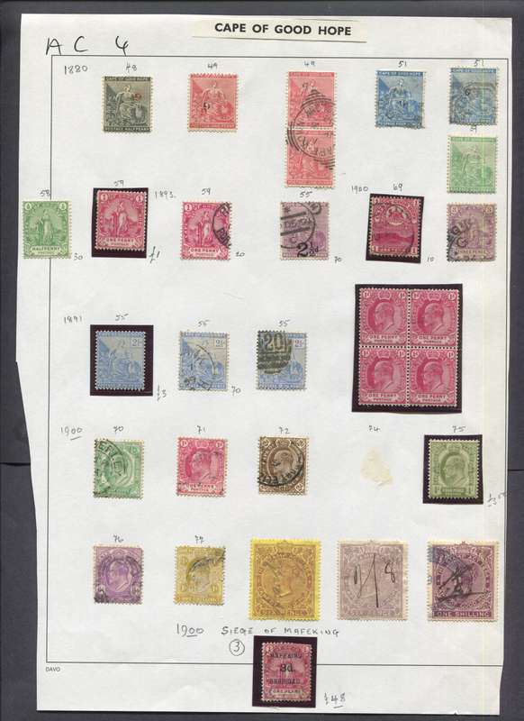 Griqualand West/Cape of Good Hope - 29 Stamps Mounted(Hinged) on album Page