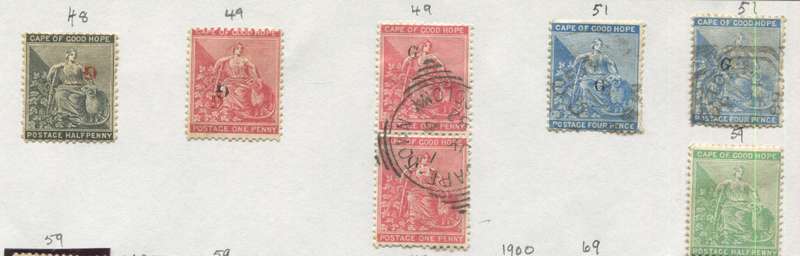 Griqualand West/Cape of Good Hope - 29 Stamps Mounted(Hinged) on album Page