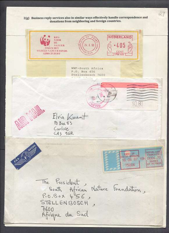 Meter Mail - 3 Items - Mounted On Album Page - Some Photo Corners On Covers