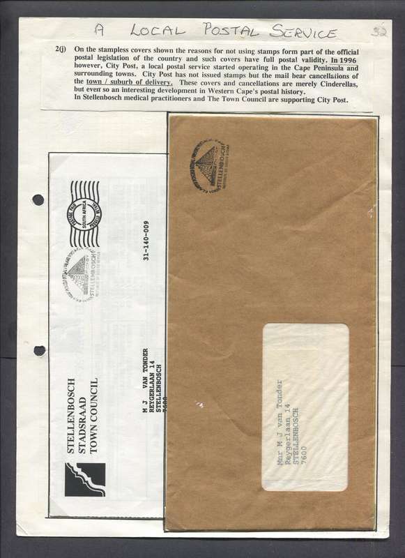 Meter Mail - 3 Items - Mounted On Both Sides Of Album Page - Some Photo Corners On Covers