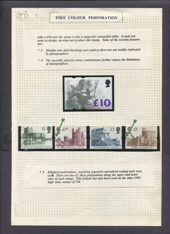Great Britain - 10 Pound Britannica MNH - 4 Castles Used