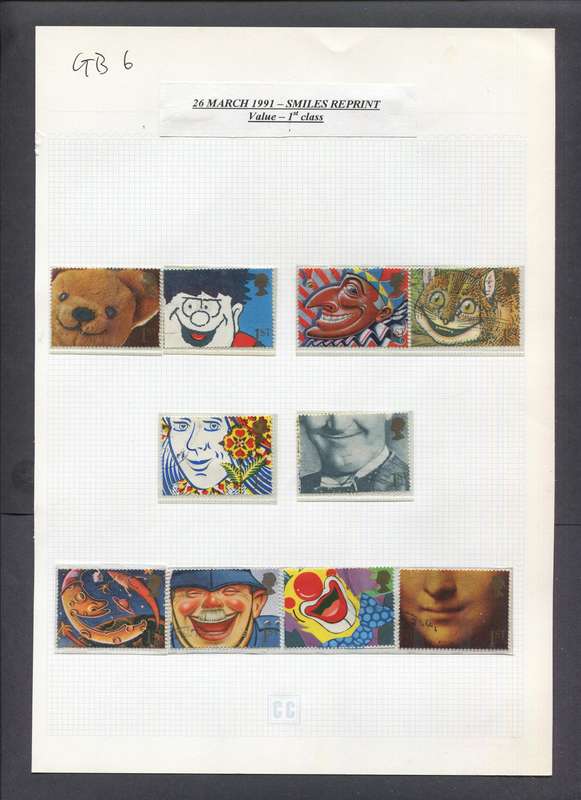 Great Britain - 10 Stamps Mounted On Album Page - Used