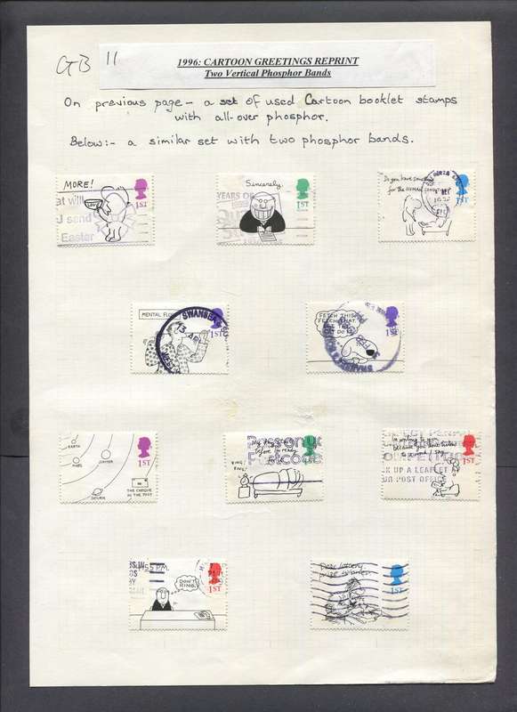 Great Britain - 10 Stamps Mounted On Album Page - Used