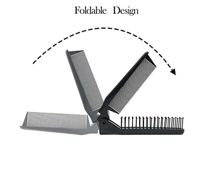 Unisex Professional Foldable & Compact  2 in 1  Anti Static Hair Comb