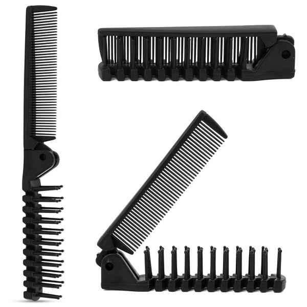 Unisex Professional Foldable & Compact  2 in 1  Anti Static Hair Comb