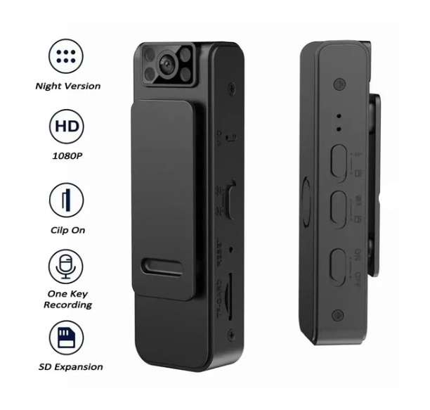 Incredibly Sleek & Powerful Surveillance & Stealthy Full HD Hidden Bodycam Security Camera