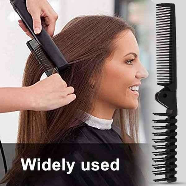 Unisex Professional Foldable & Compact  2 in 1  Anti Static Hair Comb