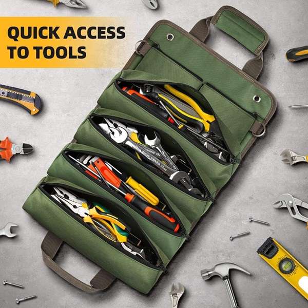 HEAVY DUTY PRACTICAL & EFFICIENT WATER RESISTANT ROLLUP TOOL BAG
