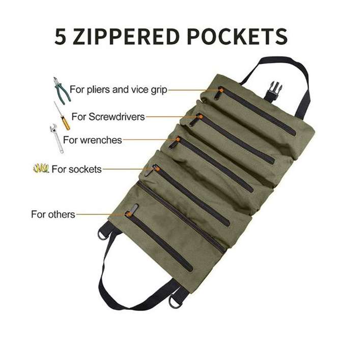 HEAVY DUTY PRACTICAL & EFFICIENT WATER RESISTANT ROLLUP TOOL BAG