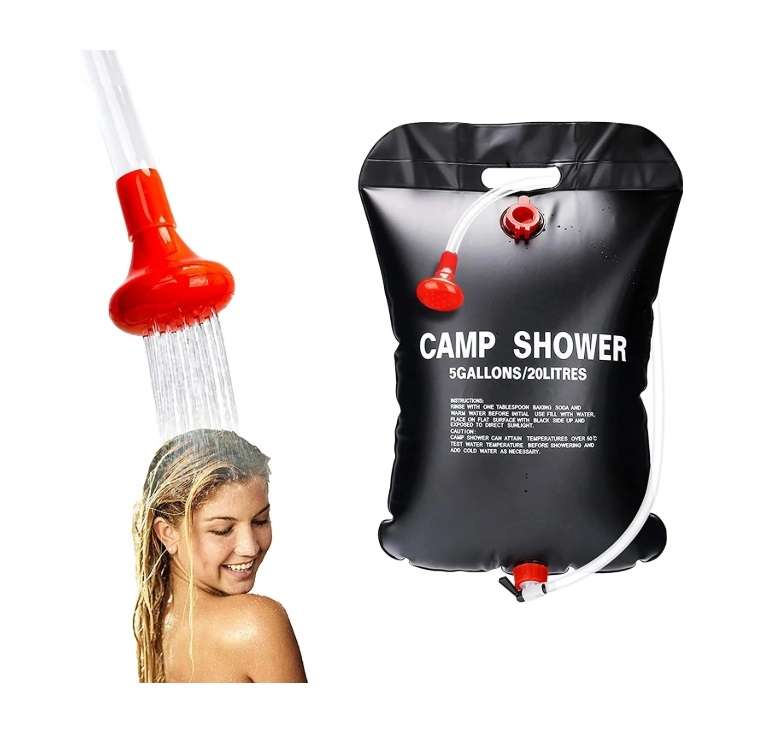 Brilliant 20L Solar Power Self Heating Emergency Indoors or Outdoors Mobile Shower
