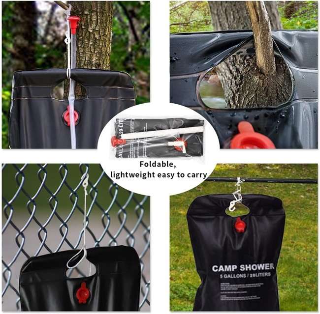Brilliant 20L Solar Power Self Heating Emergency Indoors or Outdoors Mobile Shower