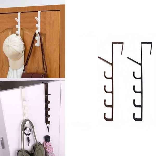 Home Over The Door 5 Hook Storage Rack