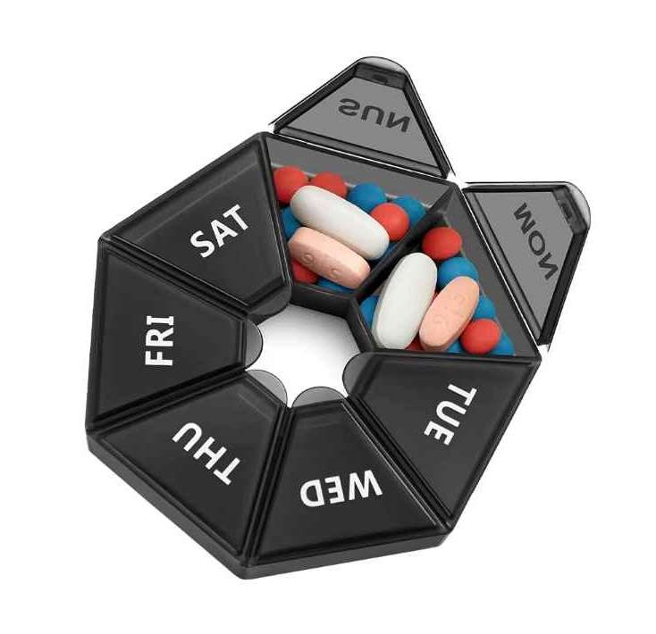 Quality Waterproof 7 Grid Easy Use Pill Box Organizer Case