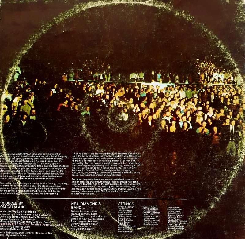 NEIL DIAMOND . HOT AUGUST NIGHT. DOUBLE  LP.