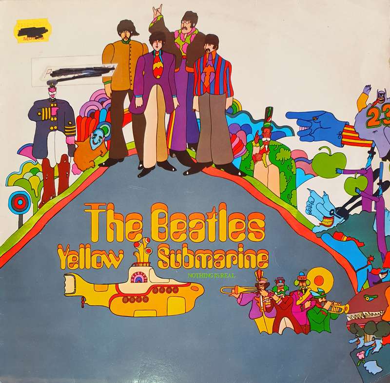 THE BEATLES . YELLOW SUBMARINE. NOTHING IS REAL.  LP.