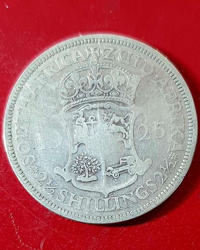 1925  2½ Shillings - George V. Silver (.800). 14.14 g