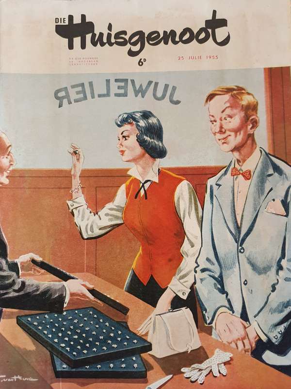 25 JULIE   1955   DIE HUISGENOOT. BIG FORMAT .28CM W X 38CM L.