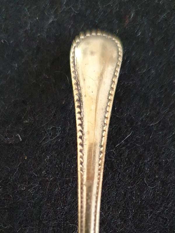 4 X ANTIQUE MUSTARD SPOONS. SCARCE FIND !!