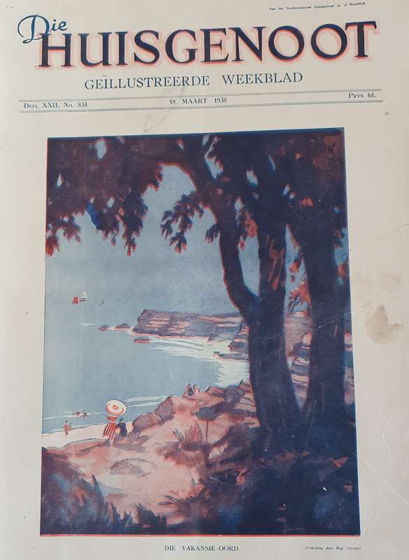18 MAART 1938.  DIE HUISGENOOT. VAKANSIE OORD.  BIG FORMAT .28CM W X 38CM L.