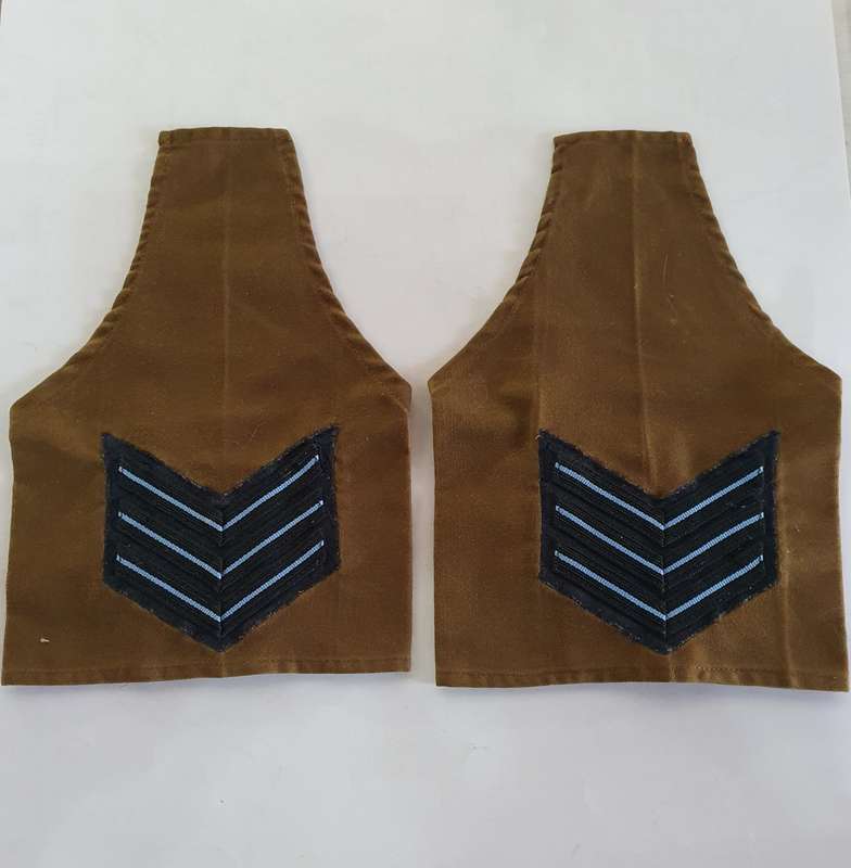 2 X SADF  SAAF SERGEANT RANK BRASSARDS.
