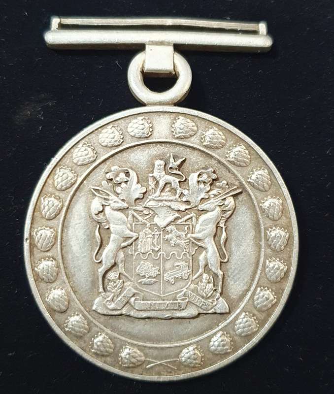 SILVER 20 YEAR GOOD SERVICE MEDAL . CORRECTIONAL SERVICE. NAMED AND NUMBERED. FULL SIZE.