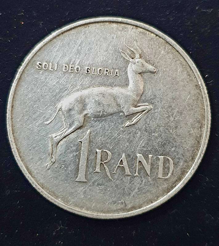 1967  1 Rand Dr. H.F Verwoerd, Afrikaans Legend - SUID AFRIKA . Silver (.800) 15.0 g
