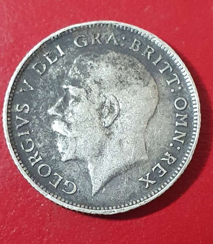 1919 6 Pence - George V 1st coinage. Silver (.925) 2.83 g