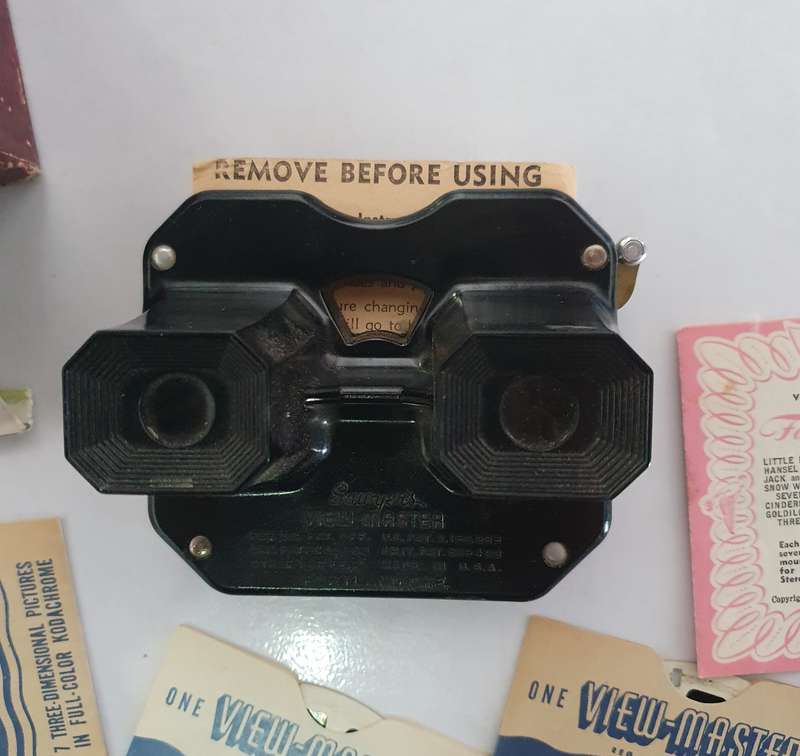 1940s SAWYERS VIEW MASTER PLUS 10 REELS, BOOKLET, MANUAL ETC. IN THE BOX !!