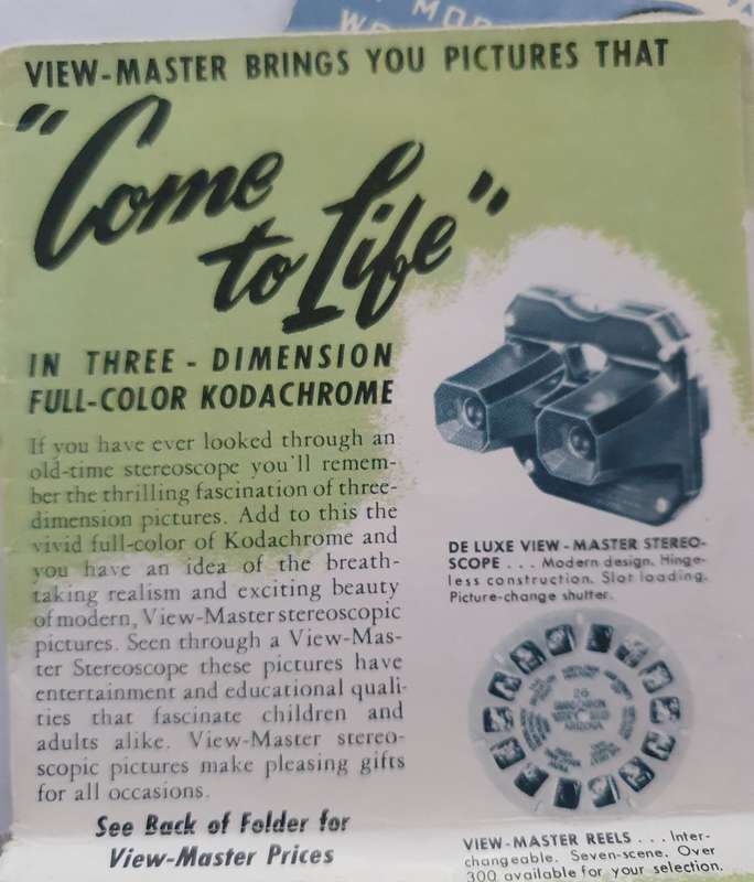 1940s SAWYERS VIEW MASTER PLUS 10 REELS, BOOKLET, MANUAL ETC. IN THE BOX !!