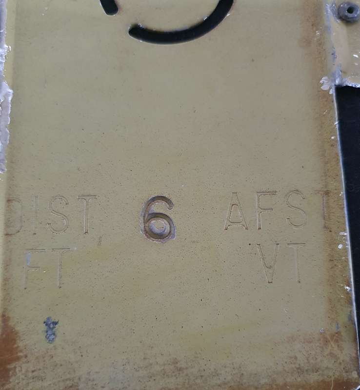 2 X 1960s VINATGE SAR / SAS SIDING METAL PLATES . 40 CM LONG X 12 CM WIDE. OND BID FOR BOTH.