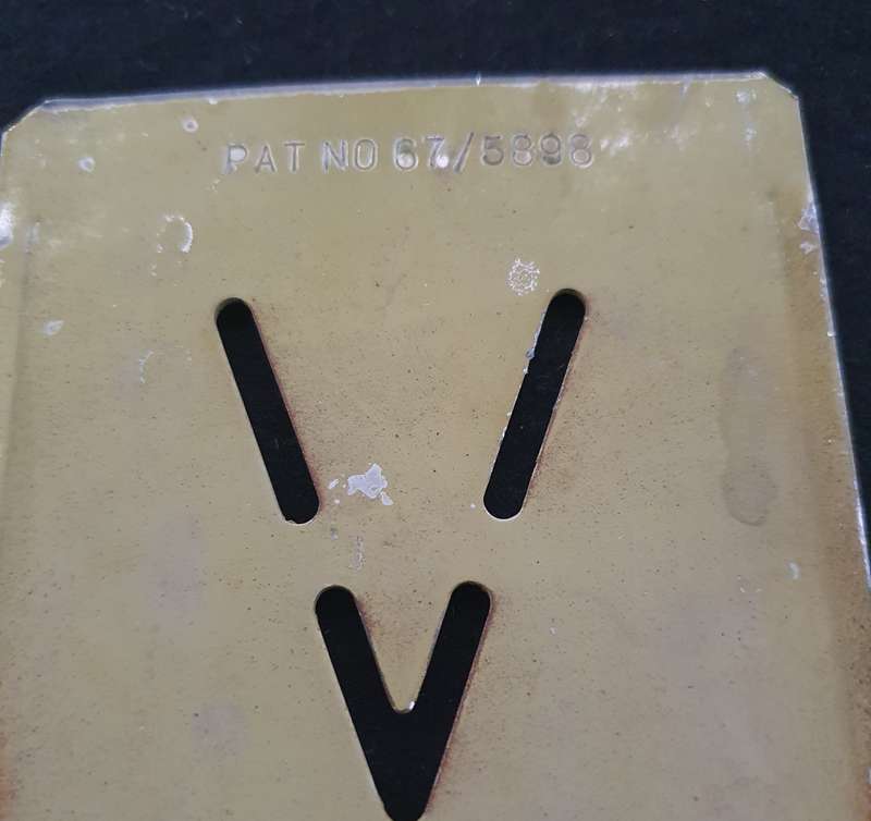 2 X 1960s VINATGE SAR / SAS SIDING METAL PLATES . 40 CM LONG X 12 CM WIDE. OND BID FOR BOTH.