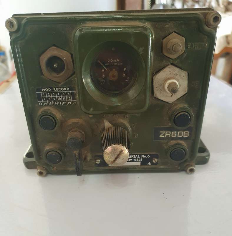 1950s British Army Land Rover Aerial Number 6, RF (Radio Frequency) Tuner, Transmitter-Receiver'