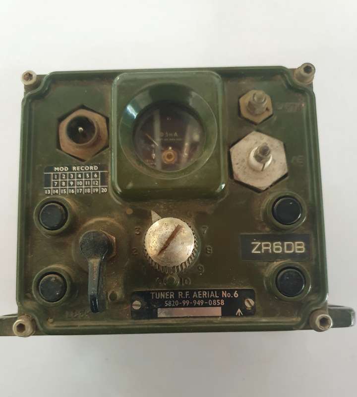 1950s British Army Land Rover Aerial Number 6, RF (Radio Frequency) Tuner, Transmitter-Receiver'