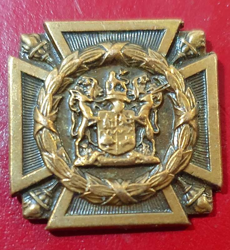WW 11 SA ARMY DEATH PLAQUE K.I.A. NUMBERED. REMOVED FROM STAND. 3CM X 3CM