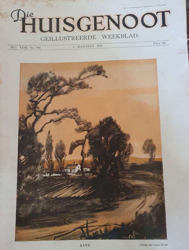 4 AUG. 1939 .HUISGENOOT. AAND . BIG FORMAT .28CM W X 38CM L.