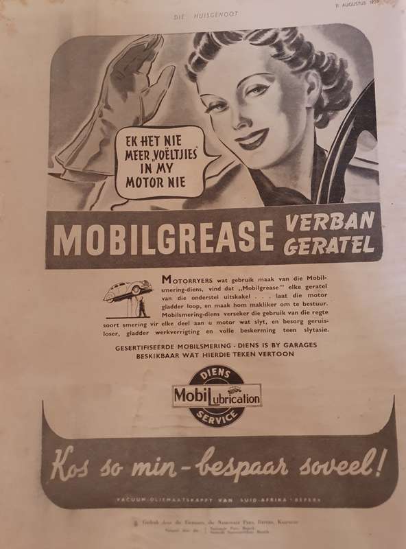 11 AUG. 1939 .HUISGENOOT. WEMMERSHOEK . BIG FORMAT .28CM W X 38CM L.