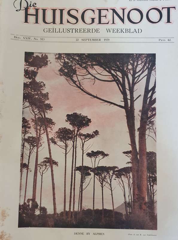 22 SEPT. 1939 .HUISGENOOT. ALPHEN   . BIG FORMAT .28CM W X 38CM L.