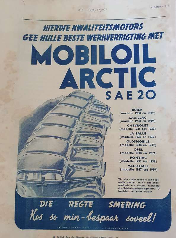 20 OKT 1939 .HUISGENOOT. KONINGIN VAN DIE OES . BIG FORMAT .28CM W X 38CM L.