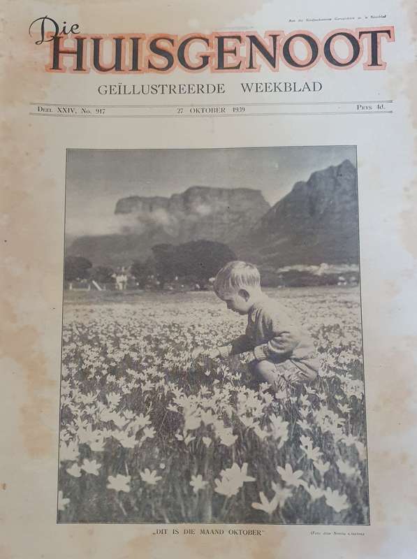 27 OKT 1939 .HUISGENOOT. OKTOBER MAAND. BIG FORMAT .28CM W X 38CM L.