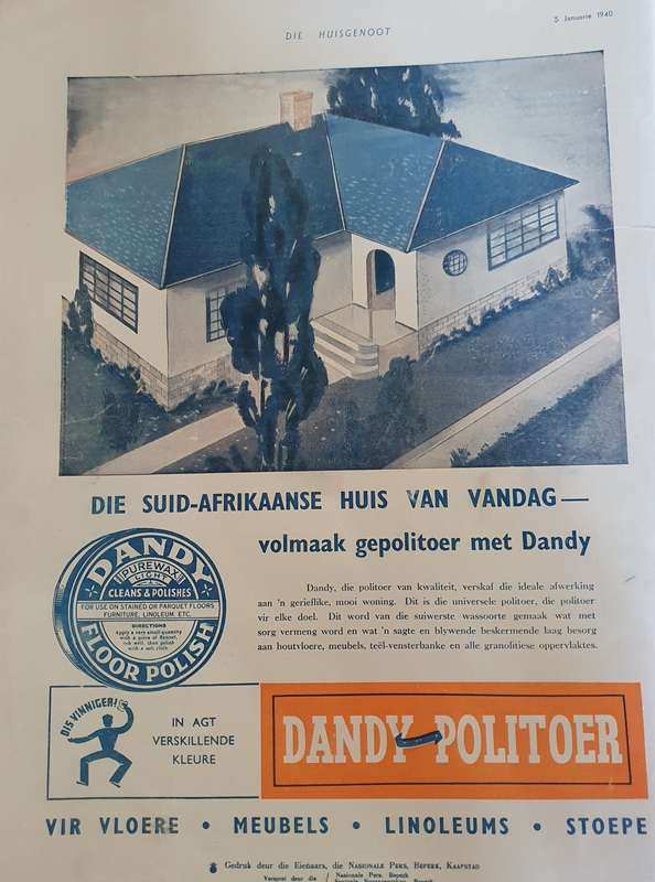 5 JAN 1940 .HUISGENOOT. STILLE WATERS .BIG FORMAT .28CM W X 38CM L.