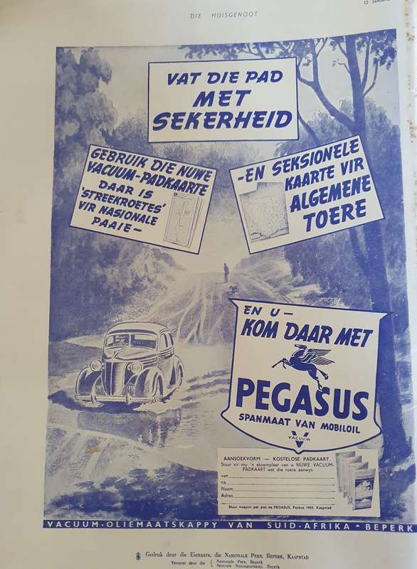 12 JAN 1940 .HUISGENOOT. MAMRE .BIG FORMAT .28CM W X 38CM L.