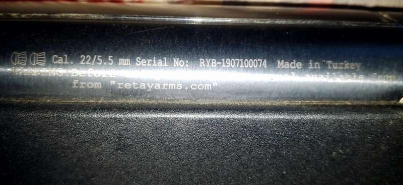 5.5mm AIR RIFLE. RETAY 135X. PLUS 150 PELLETS. AS GOOD AS NEW.